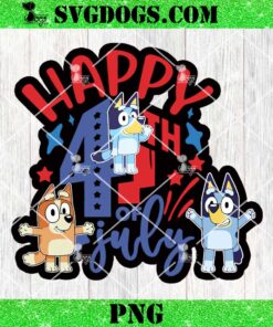 Happy Patriotic 4th Of July Bluey PNG