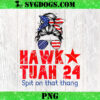 Hawk Tuah 24 Spit On That Thang Messy Bun PNG