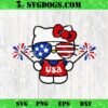 Hello Kitty 4th Of July SVG, Sanrio American Flag SVG PNG DXF EPS