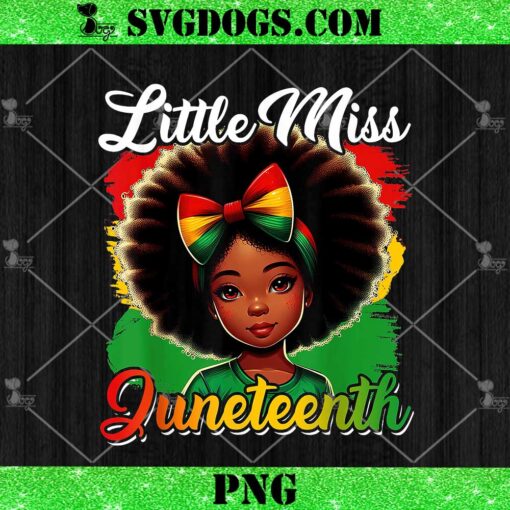 Little Miss Juneteenth PNG, Girls Black Freedom PNG