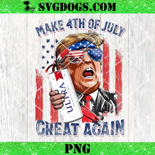 Make 4Th Of July Great Again Michelob Ultra Beer PNG, Trump Michelob Ultra Beer 4th Of July PNG