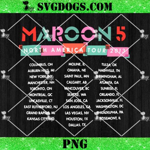 Maroon 5 2013 North America Tour American Apparel Concert PNG