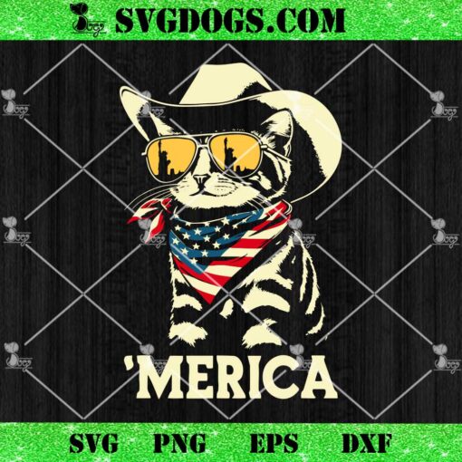 Merica Cat 4th of July SVG