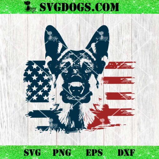 Patriotic German Shepherd Dog SVG, German Dog 4th Of July SVG PNG EPS DXF