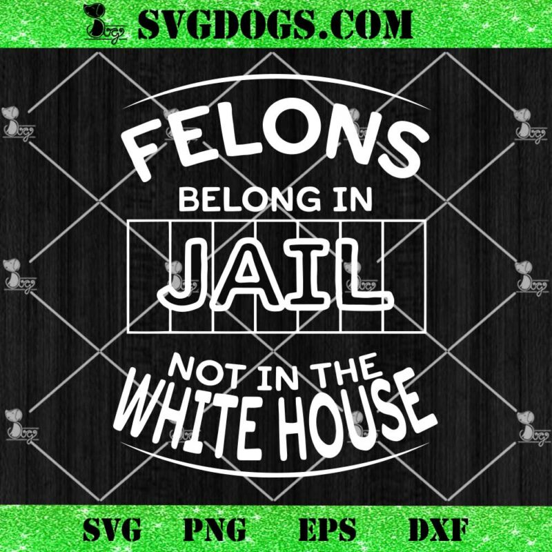 Political Pro Biden Felons Belong In Jail Not White House SVG