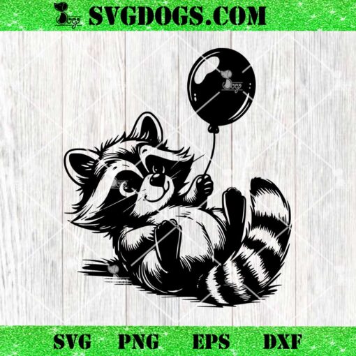 Raccoon Balloon SVG