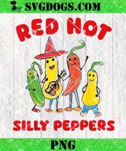 Red Hot Silly Peppers PNG, Cute Chilli Music Band PNG