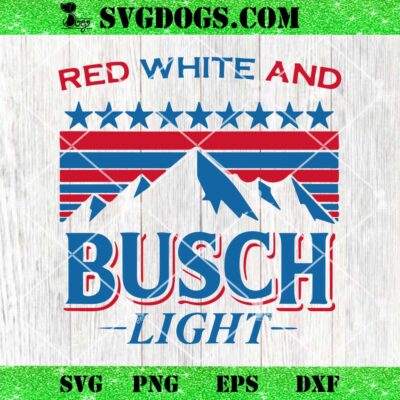 Red White And Busch Light SVG PNG