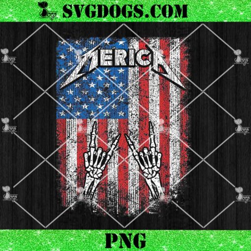 Rock Sign Heavy Metal 4th of July Us Flag Merica PNG