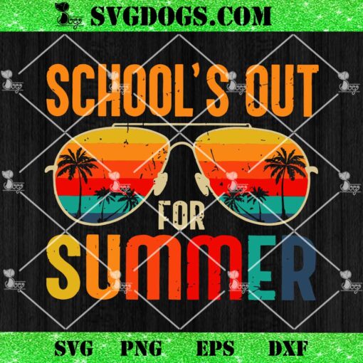 School’s Out For Summer Teacher SVG, Last Day Of School Retro SVG, Teacher Summer SVG PNG