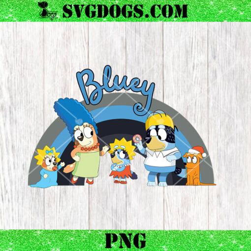 Simpsons Bluey PNG, Bluey Family PNG