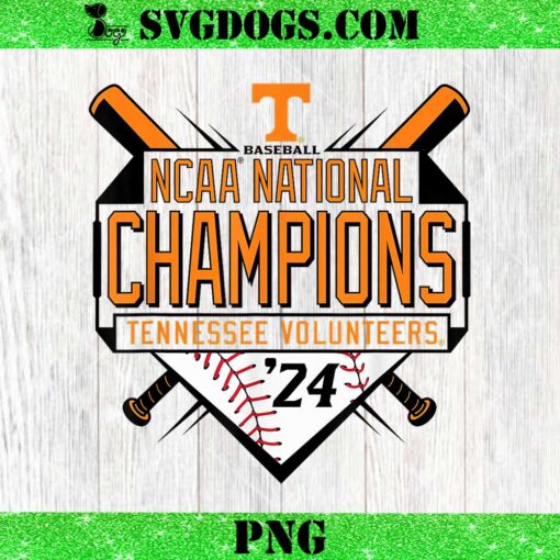 Tennessee Volunteers National Champs 2024 Baseball CWS Plate PNG