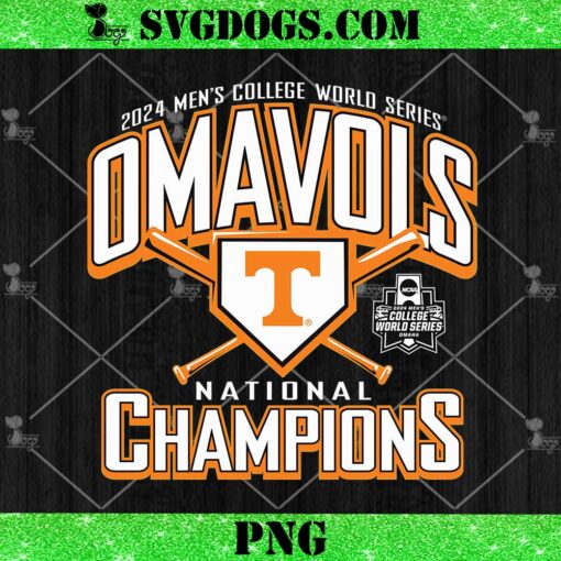 Tennessee Volunteers National Champs 2024 Baseball OmaVols PNG