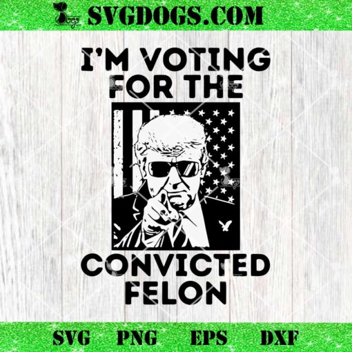 Trump I’m Voting For The Convicted Felon SVG, Funny Pro Trump 2024 SVG PNG DXF EPS
