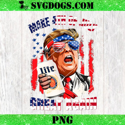 Trump Miller Lite Make 4th Of July Great Again PNG