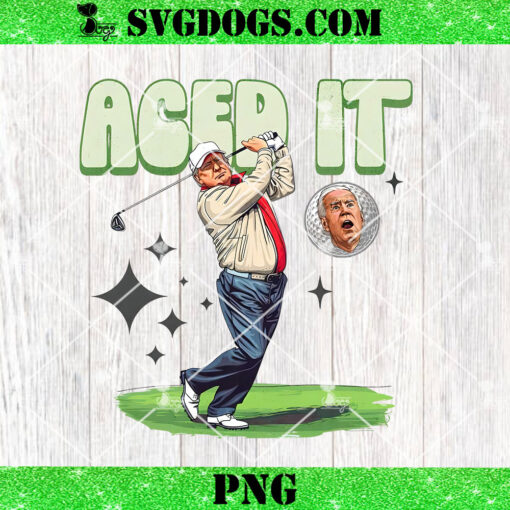 Aced It Presidential Trump Biden PNG, Trump Golf Biden PNG