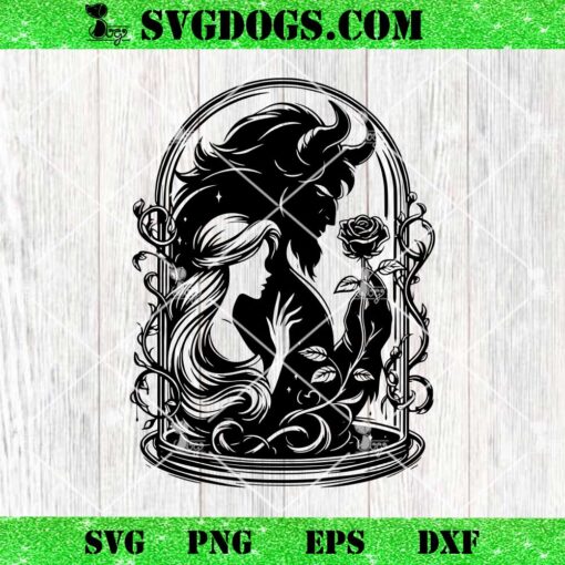 Beauty & Beast SVG, Belle Mandala SVG PNG EPS DXF