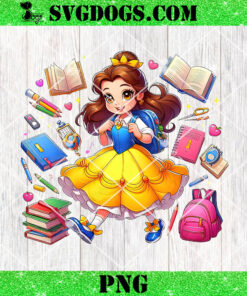 Belle Princess Back To School PNG, Beauty And The Beast PNG