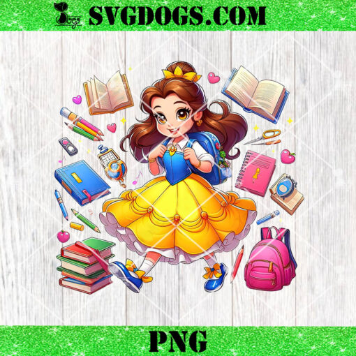 Belle Princess Back To School PNG, Beauty And The Beast PNG