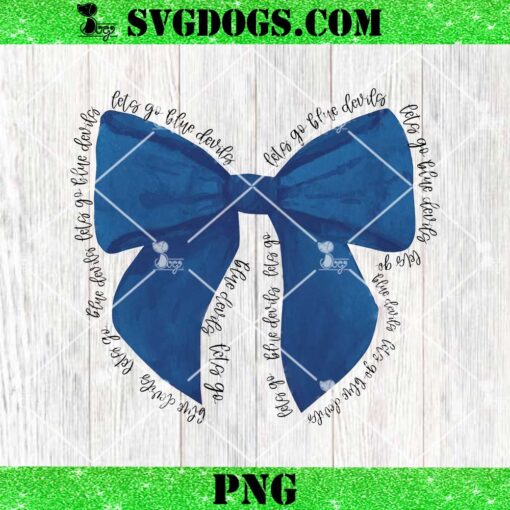 Blue Devils Mascot PNG, Blue Devils Bow PNG, Blue Devils Coquette PNG