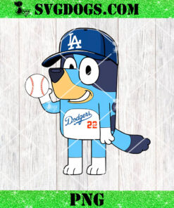 Bluey LA Dodgers Baseball PNG, Bluey Baseball Los Angeles Dodgers PNG