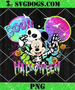 Boo Mickey Halloween PNG, Mickey Skeleton PNG