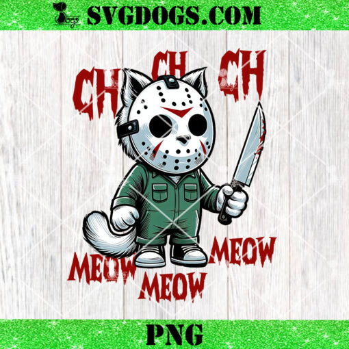 CH CH CH Meow Meow Meow PNG, Michael Myers Cat Halloween PNG