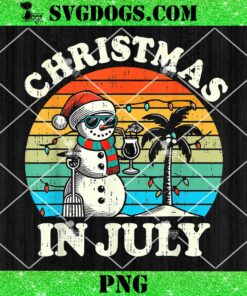 Christmas In July Snowman Summer Beach Vacation PNG