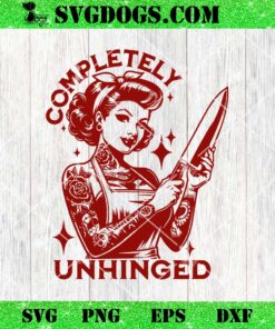 Completely Unhinged Tattoo Girl SVG