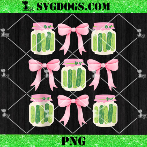 Coquette Canned Pickle Bows PNG, Coquette Pickle PNG, Pickle Girly PNG