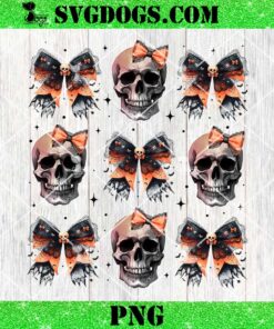 Coquette Halloween Bow Skull PNG, Bow Coquette Girly Halloween PNG