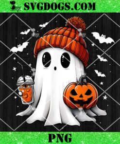 Cute Halloween Ghost Drink Pumpkin PNG, Halloween Ghost Pumpkin Spice Latte PNG