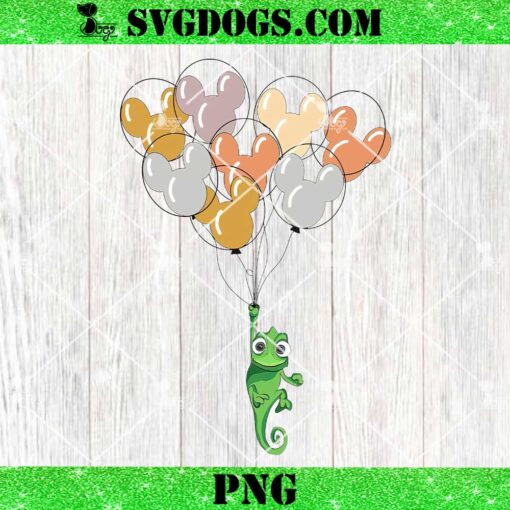 Disney Pascal with Mickey Balloon PNG, Tangled Pascal Mickey PNG