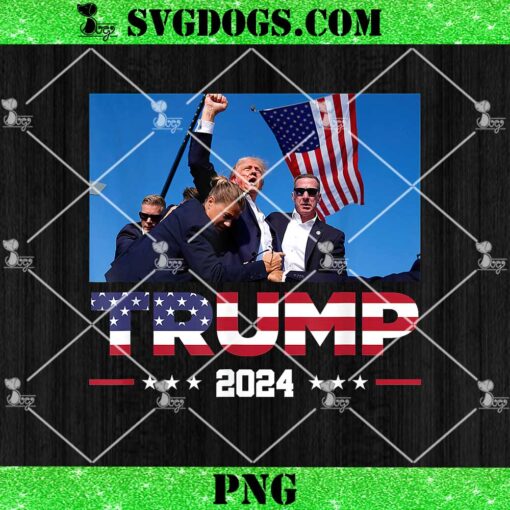 Donald Trump 2024 Survived Shot At Election Rally PNG, Trump Fight PNG