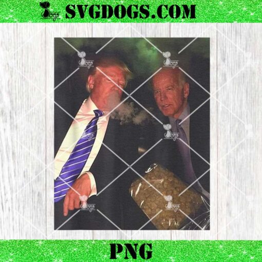 Donald Trump And Joe Biden Smoking Weed PNG, Trump And Biden Bromance PNG
