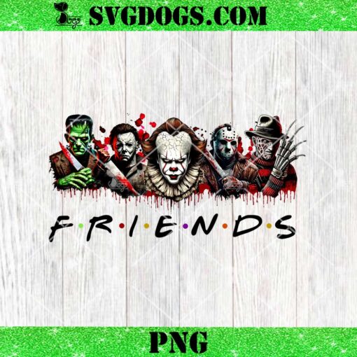 Friends Horror Characters PNG, Happy Halloween Gift PNG, Horror Movie Killers PNG