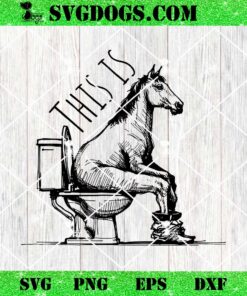 Bull On Toilet SVG, Highland Cow Toilet Wall SVG PNG DXF EPS