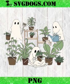 Ghost Plant PNG, Ghost Plant Lady Halloween PNG, Ghostly Gardening Plant Lover PNG