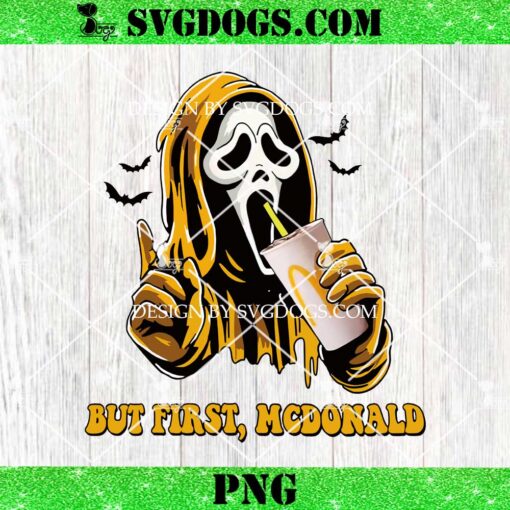 Ghostface But First McDonald PNG