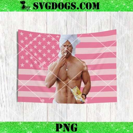 Glen Powell Pink Wall Tapestry American Flag PNG, Glen Powell PNG