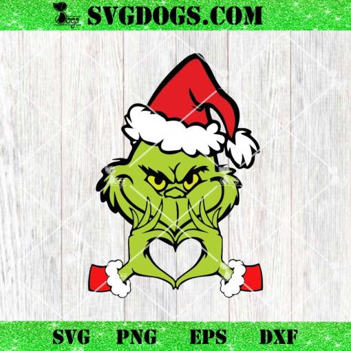 Grinch Love SVG, Grinch Hand Love SVG, Grinch Christmas SVG PNG DXF EPS