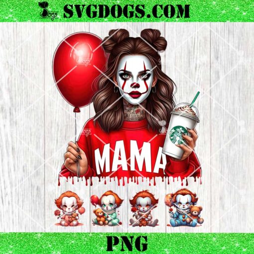 Halloween Horror Mama Movie Custom Kid Name PNG, Horror Mama Iced Coffee Terror PNG