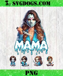 Halloween Horror Mama Movie Custom Kid Name PNG, Jason Voorhees Mama PNG