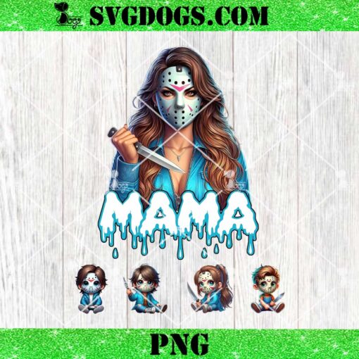 Halloween Horror Mama Movie Custom Kid Name PNG, Jason Voorhees Mama PNG