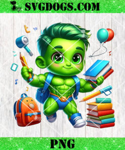 Hulk Back To School PNG, Superhero PNG