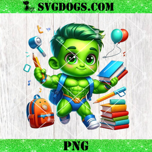 Hulk Back To School PNG, Superhero PNG