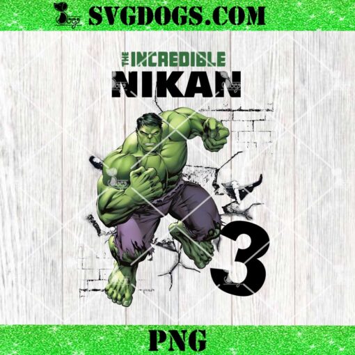 Hulk Birthday PNG, The Incredible Nikan 3 PNG, Marvel Hulk PNG