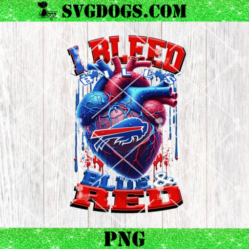I Bleed Bills Blue And Red PNG, Buffalo Bills PNG