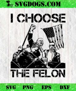 I Choose The Felon Trump Shooting 2024 SVG, Trump Shot SVG PNG EPS DXF