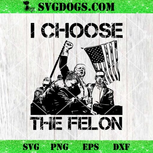 I Choose The Felon Trump Shooting 2024 SVG, Trump Shot SVG PNG EPS DXF